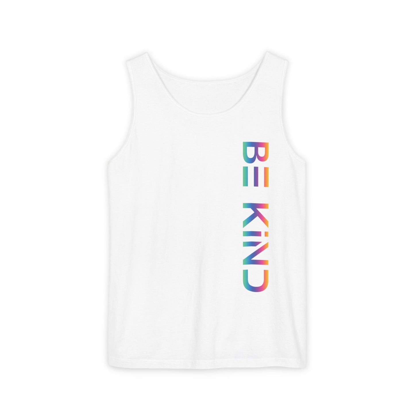 Be Kind Neon Tank Top - Front and Back Positivity Print