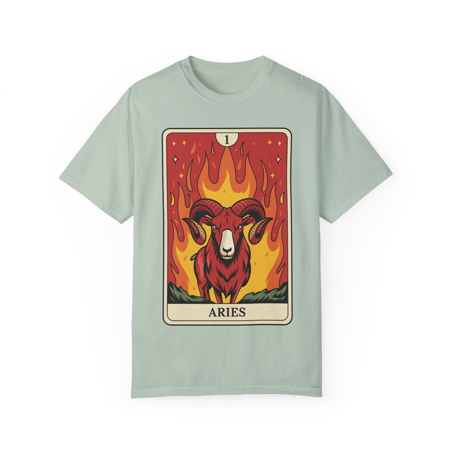 Aries Energy Tarot Tee - Bold Ram Zodiac Graphic T-Shirt