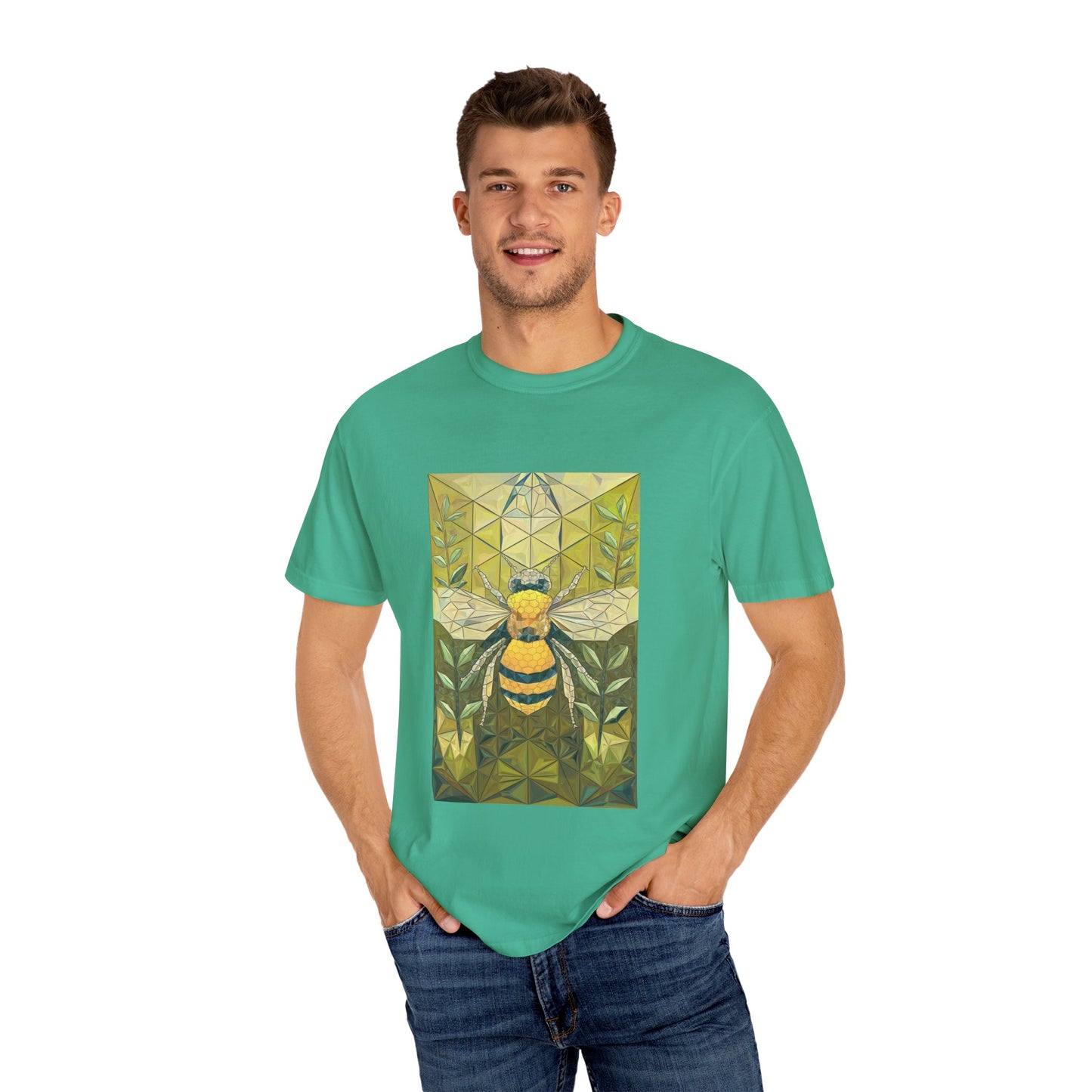 Spirit of the Bee Tee - Nature-Inspired Geometric Art T-Shirt