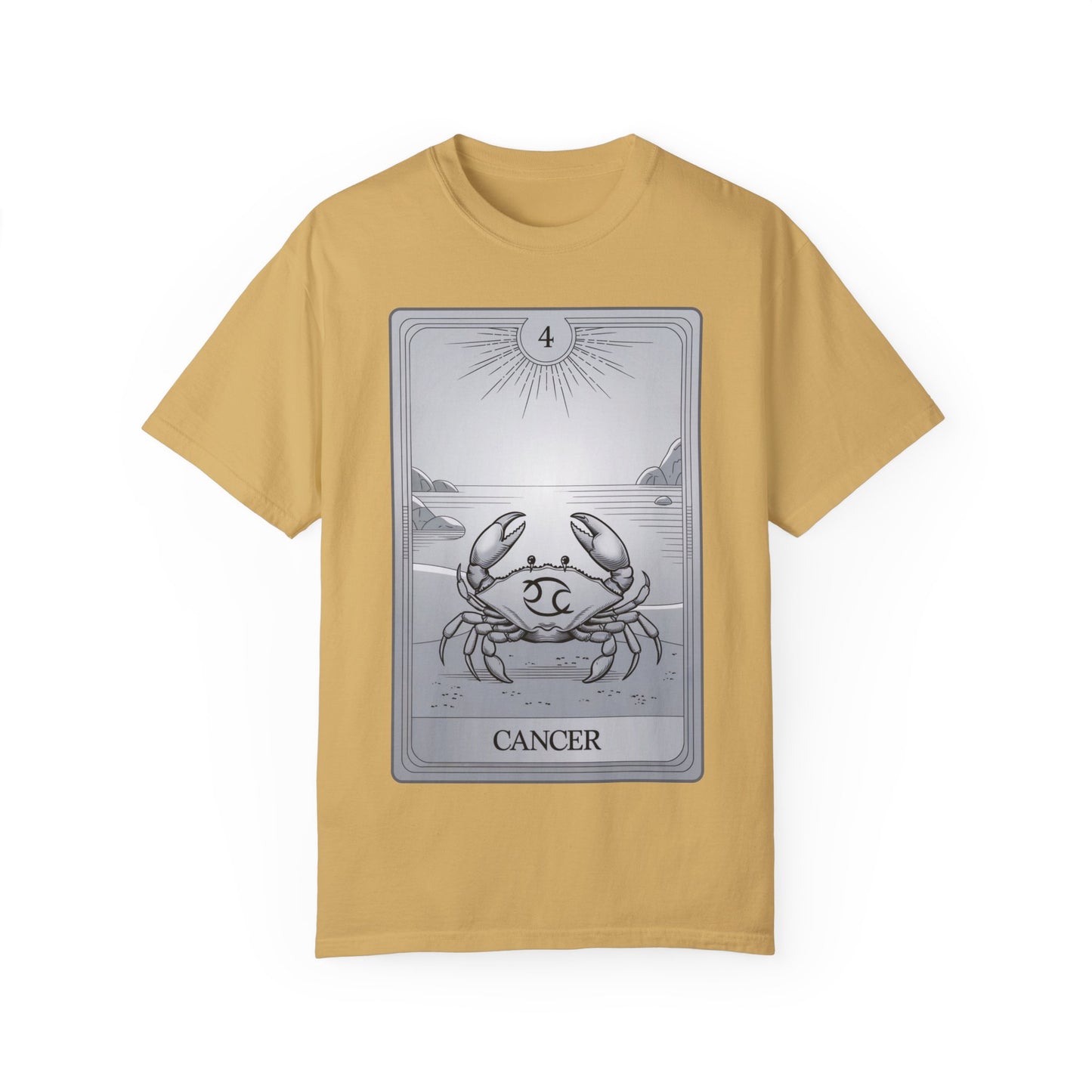 Cancerian Waves Tarot Tee - Mystical Crab Zodiac Graphic T-Shirt