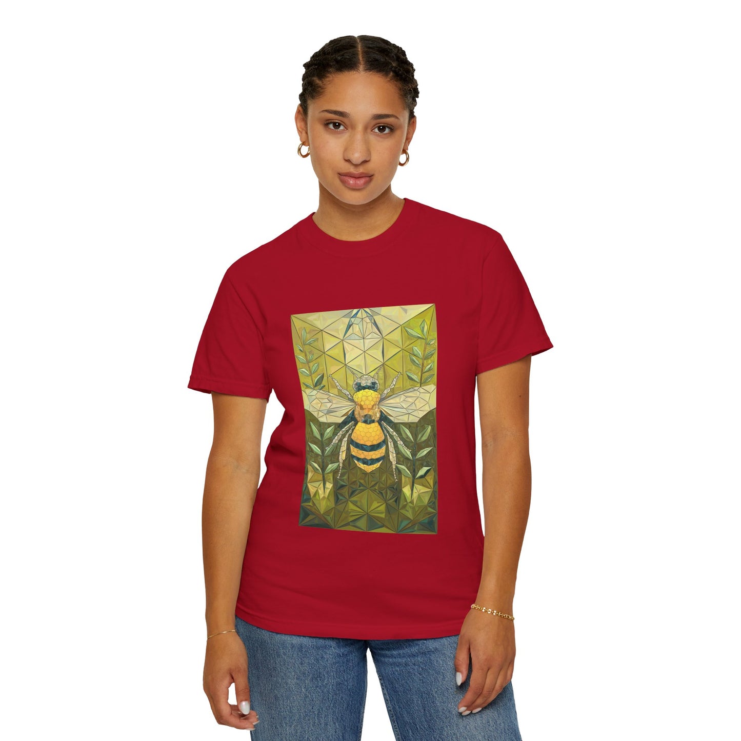 Spirit of the Bee Tee - Nature-Inspired Geometric Art T-Shirt