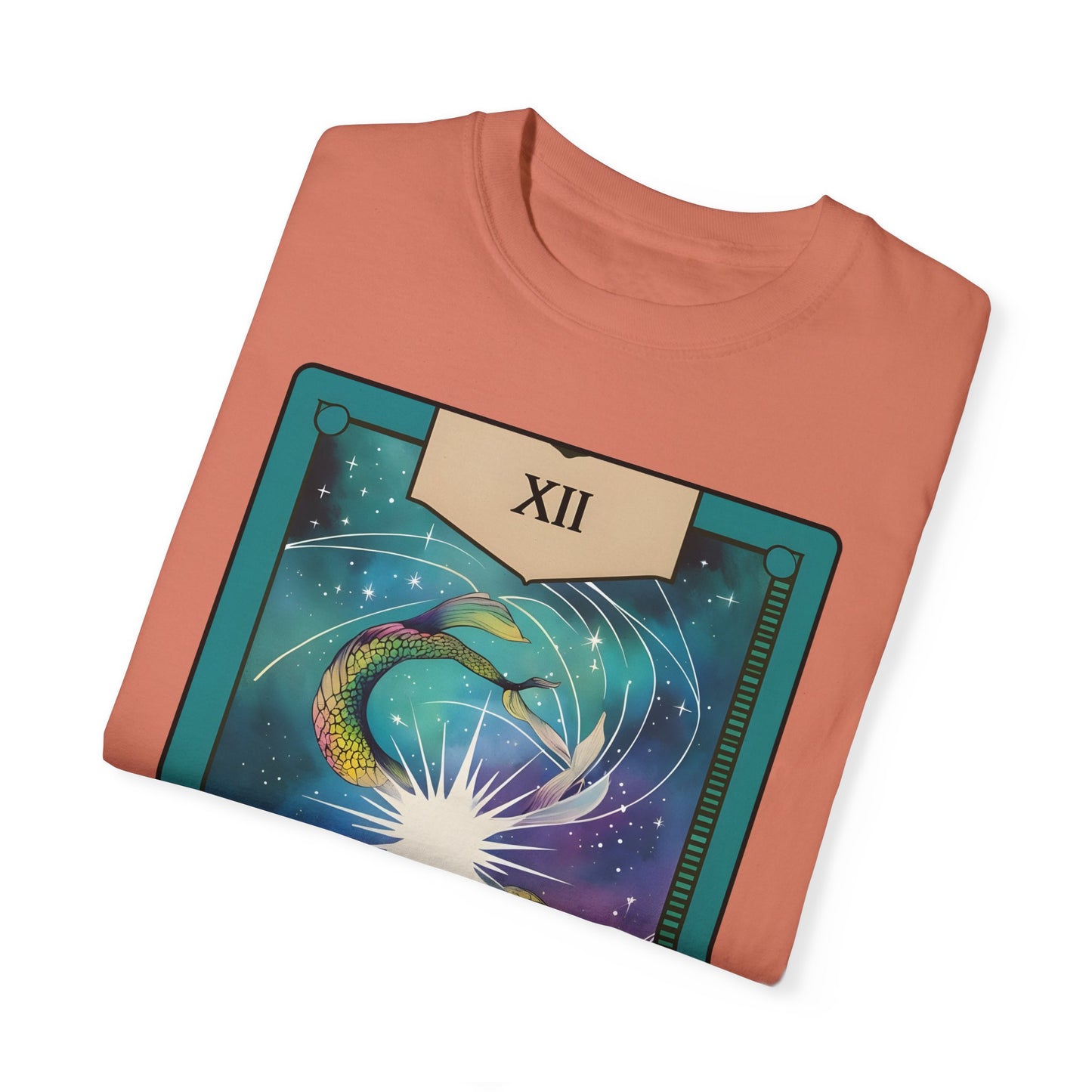 Pisces Dreamflow Tarot Tee - Cosmic Fish Zodiac Graphic T-Shirt