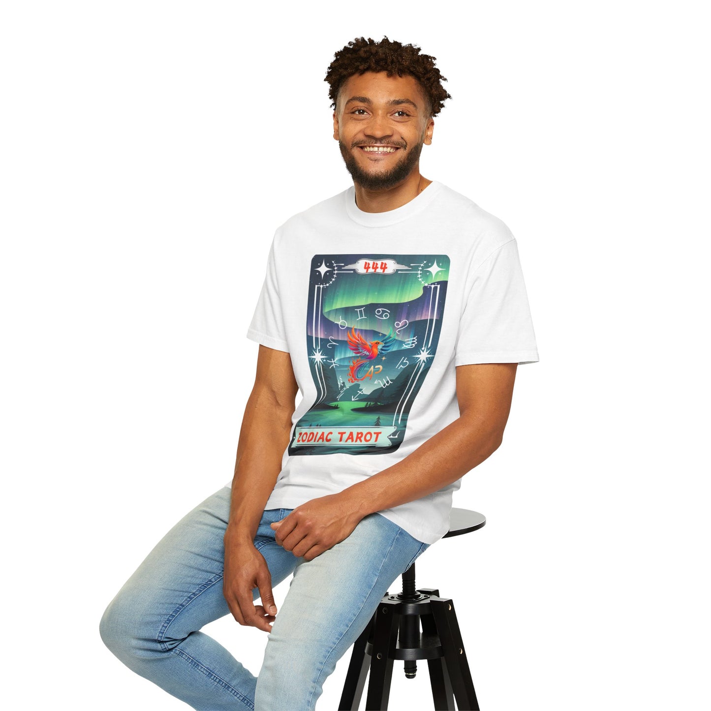 Zodiac Tarot Logo Tee - All Signs Mystical Graphic T-Shirt