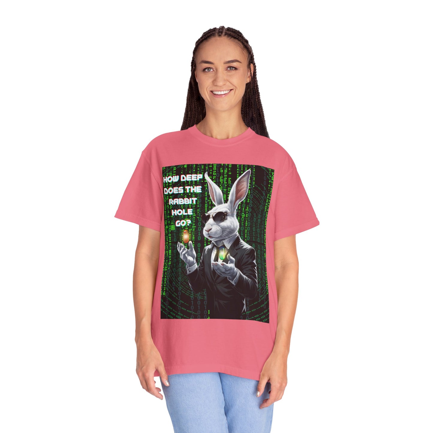 Rabbit Hole Tee - Wonderland Meets The Matrix Graphic T-Shirt