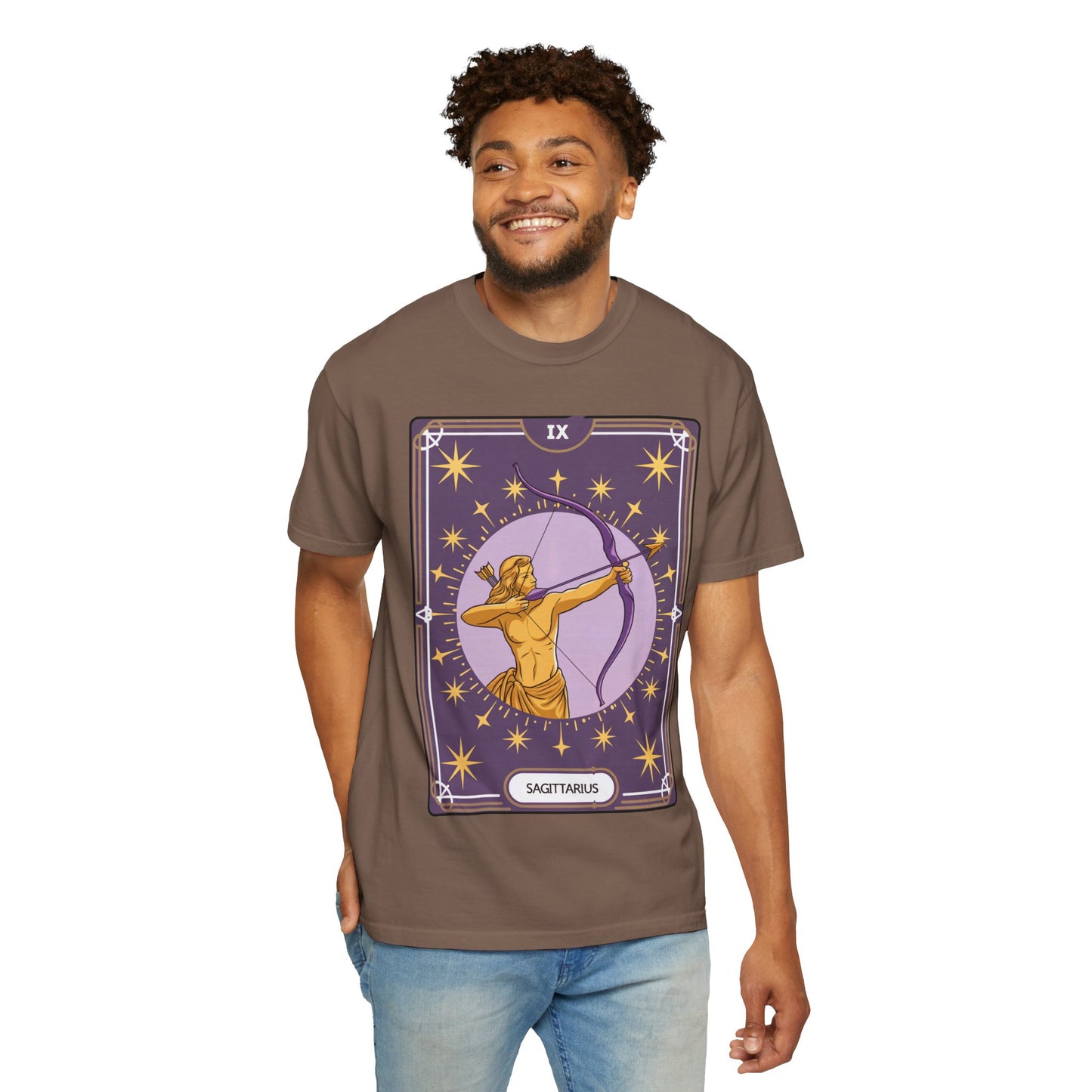 Sagittarius Archer Tarot Tee - Adventurous Centaur Zodiac Graphic T-Shirt