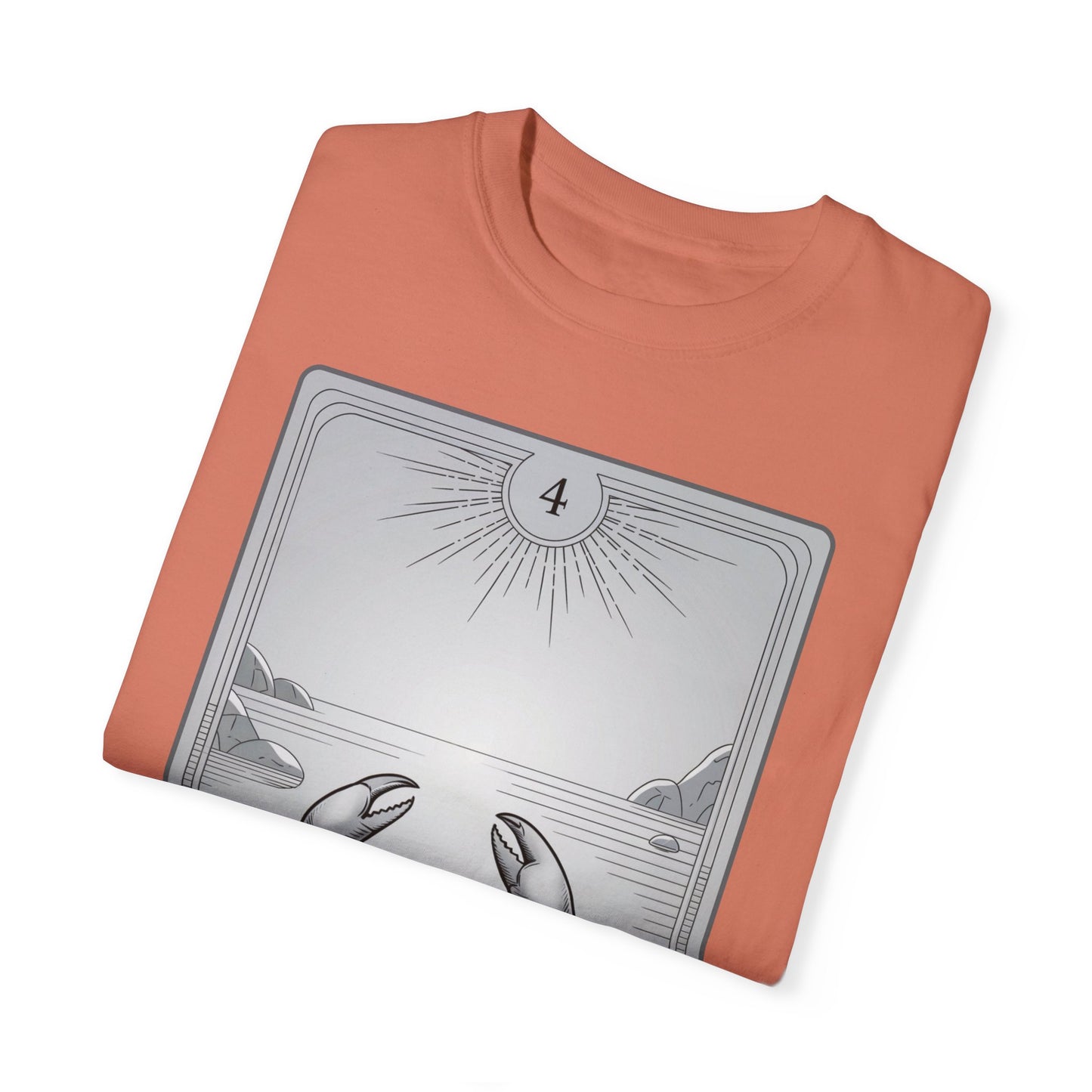 Cancerian Waves Tarot Tee - Mystical Crab Zodiac Graphic T-Shirt