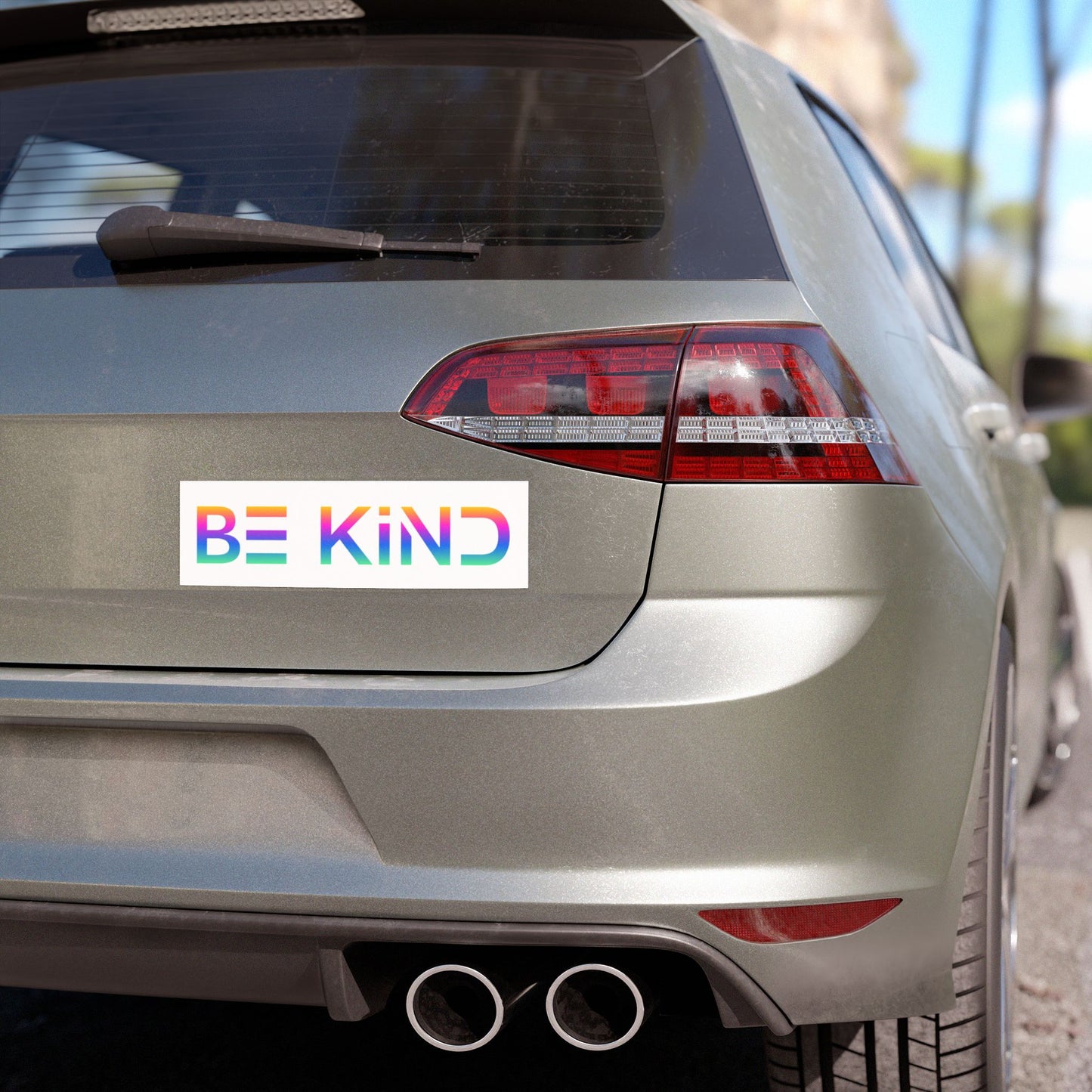 Be Kind Neon Bumper Magnet - Positive Vibes Car Accessory