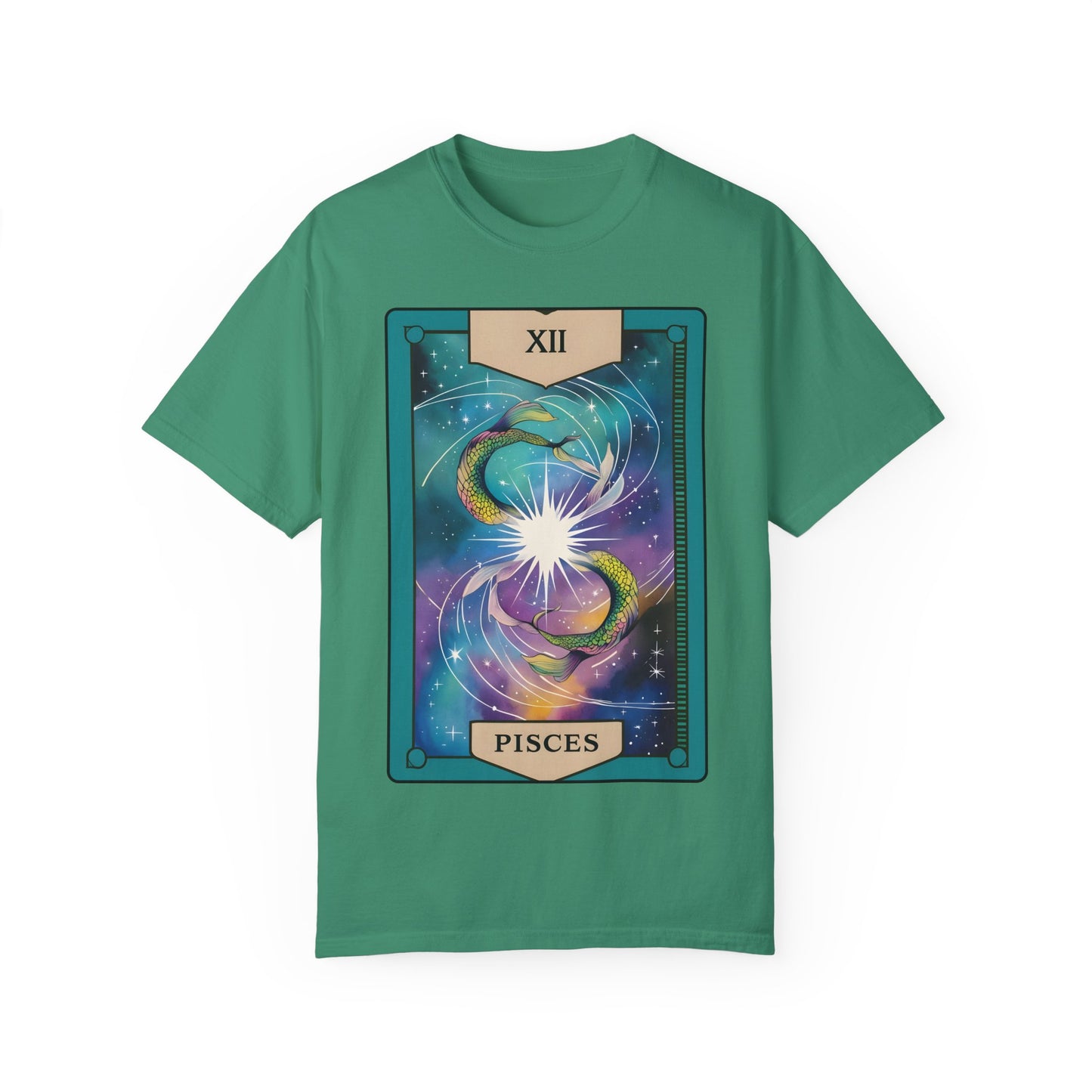 Pisces Dreamflow Tarot Tee - Cosmic Fish Zodiac Graphic T-Shirt