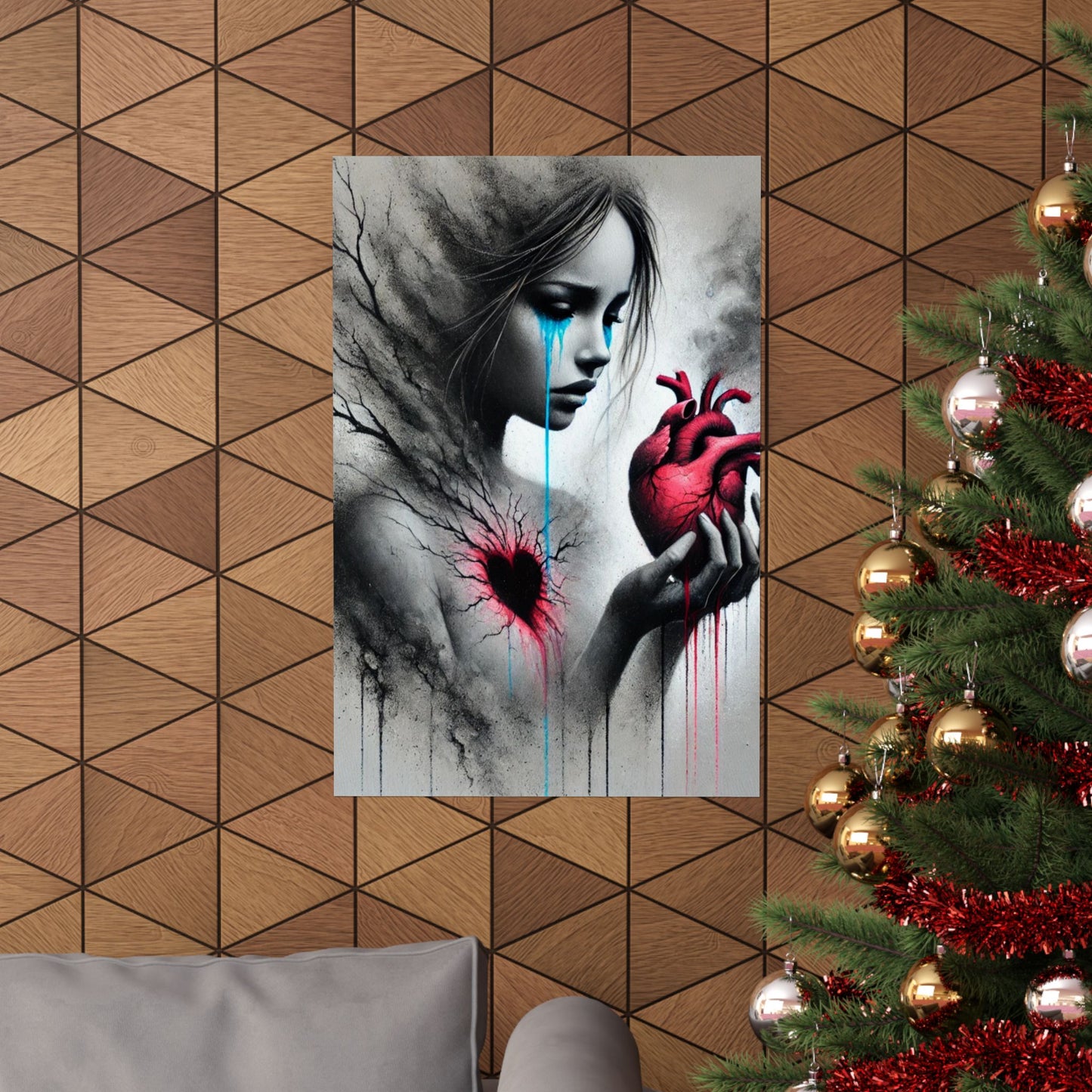 Bleeding Heart Poster (Part 1 of 3) - Emotional Healing and Transformation Art Print