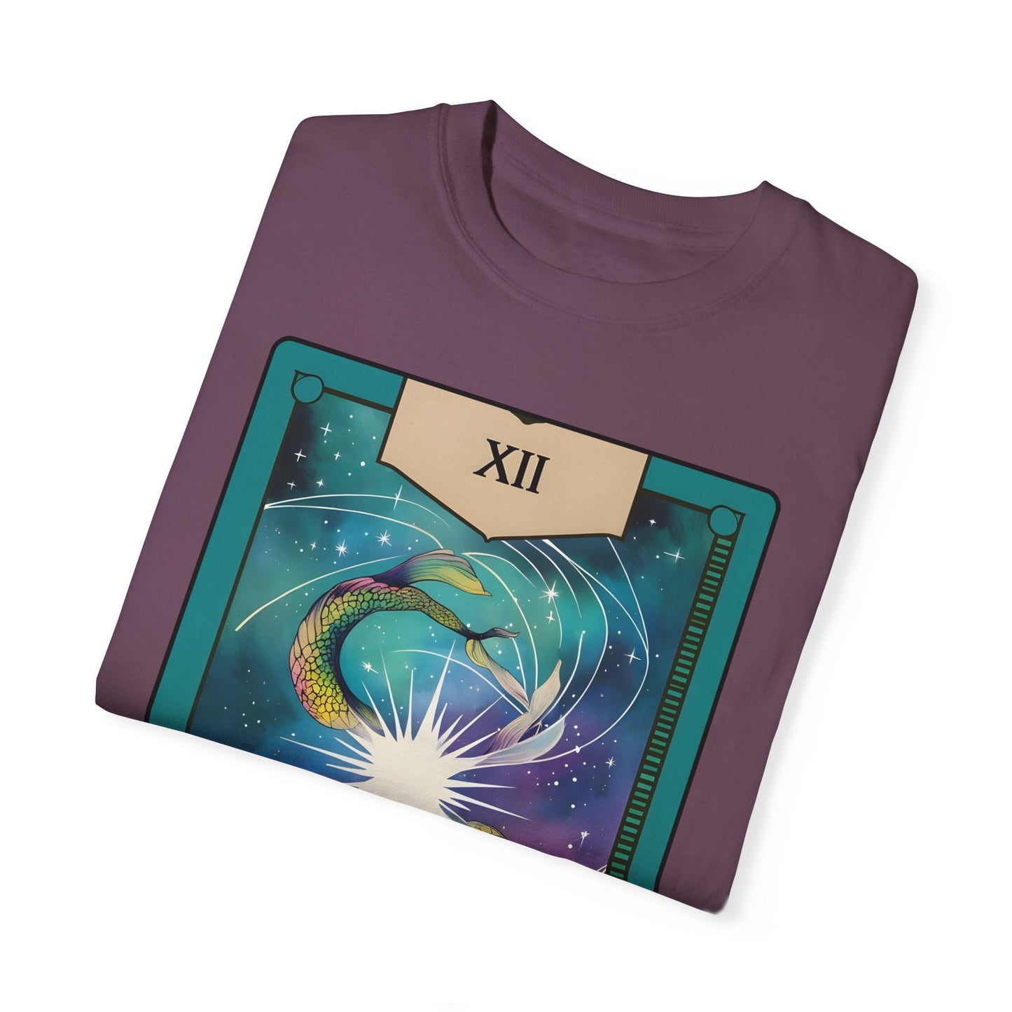 Pisces Dreamflow Tarot Tee - Cosmic Fish Zodiac Graphic T-Shirt