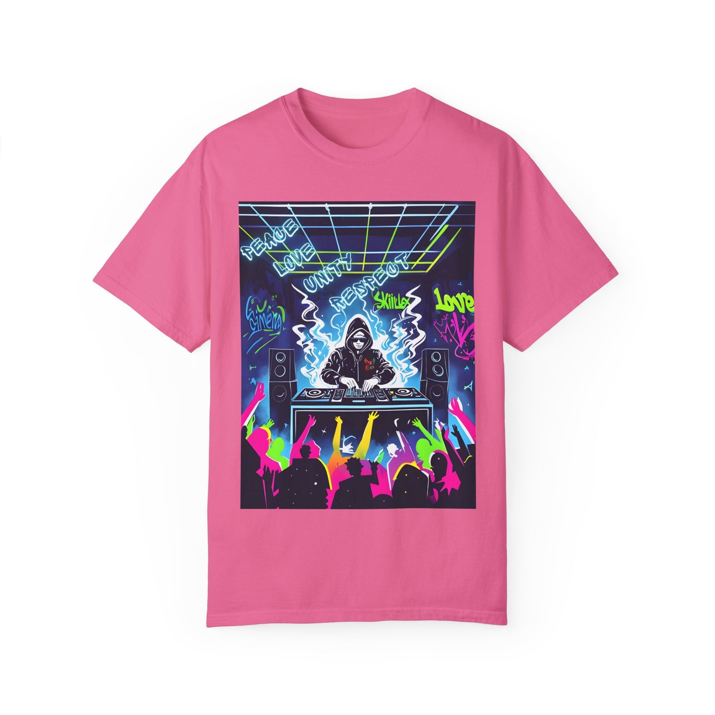 PLUR DJ Vibes Tee - Peace Love Unity Respect Rave Graphic T-Shirt