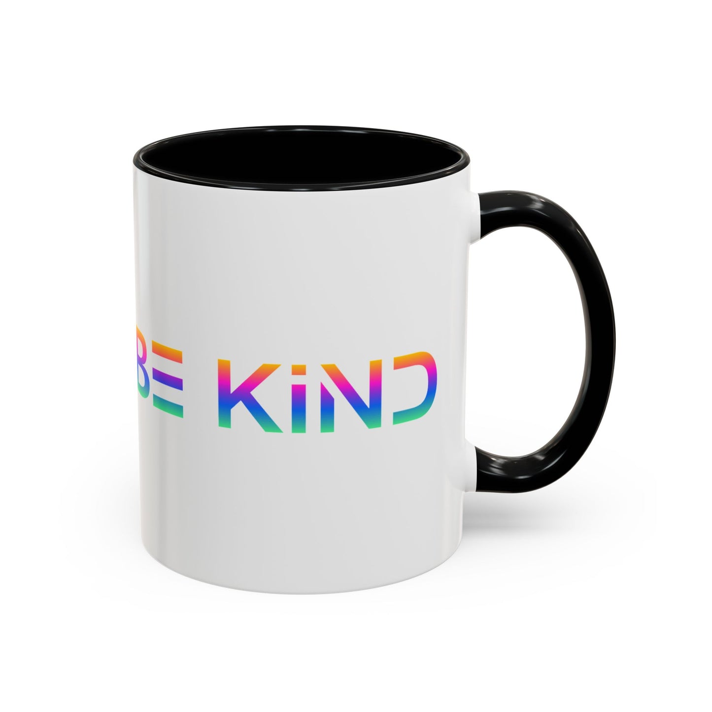 Be Kind Neon Accent Mug - 11oz Positivity Coffee Cup