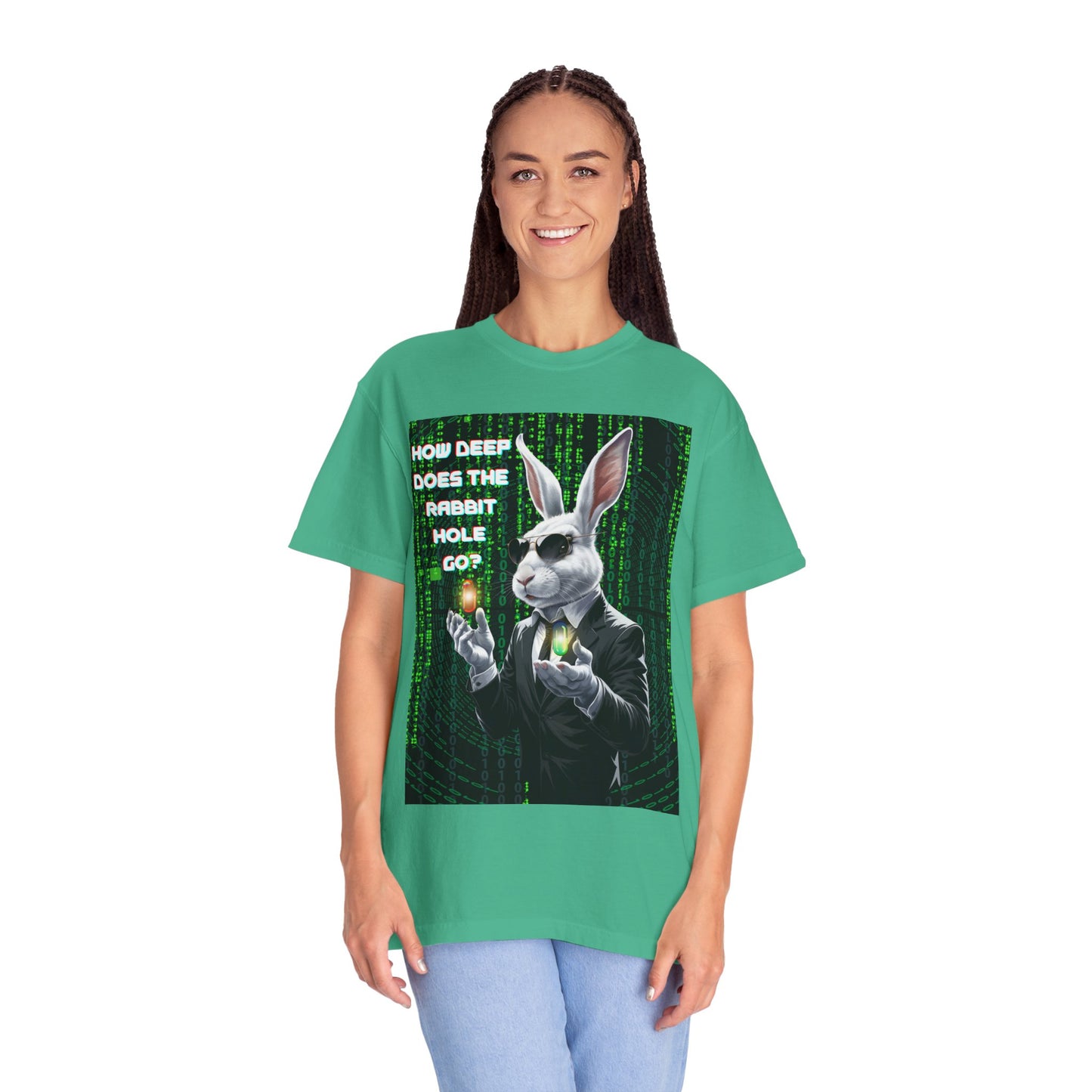 Rabbit Hole Tee - Wonderland Meets The Matrix Graphic T-Shirt