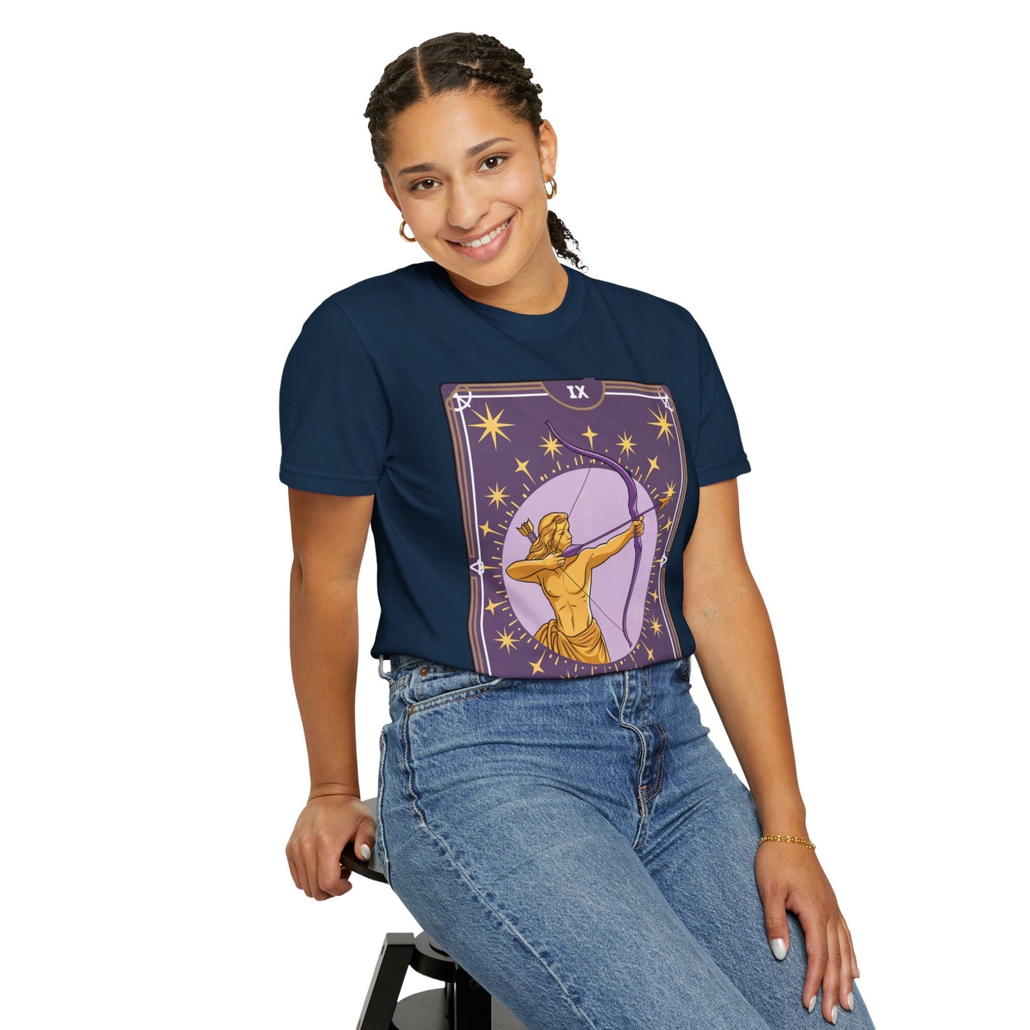 Sagittarius Archer Tarot Tee - Adventurous Centaur Zodiac Graphic T-Shirt