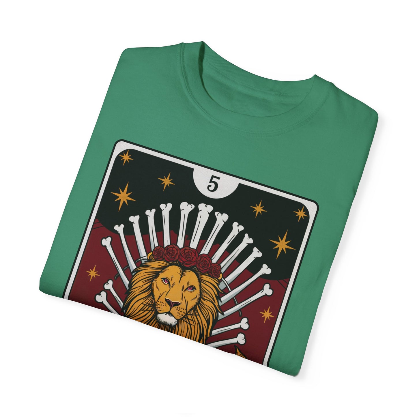 Leo Royalty Tarot Tee - Fierce Lion Zodiac Graphic T-Shirt