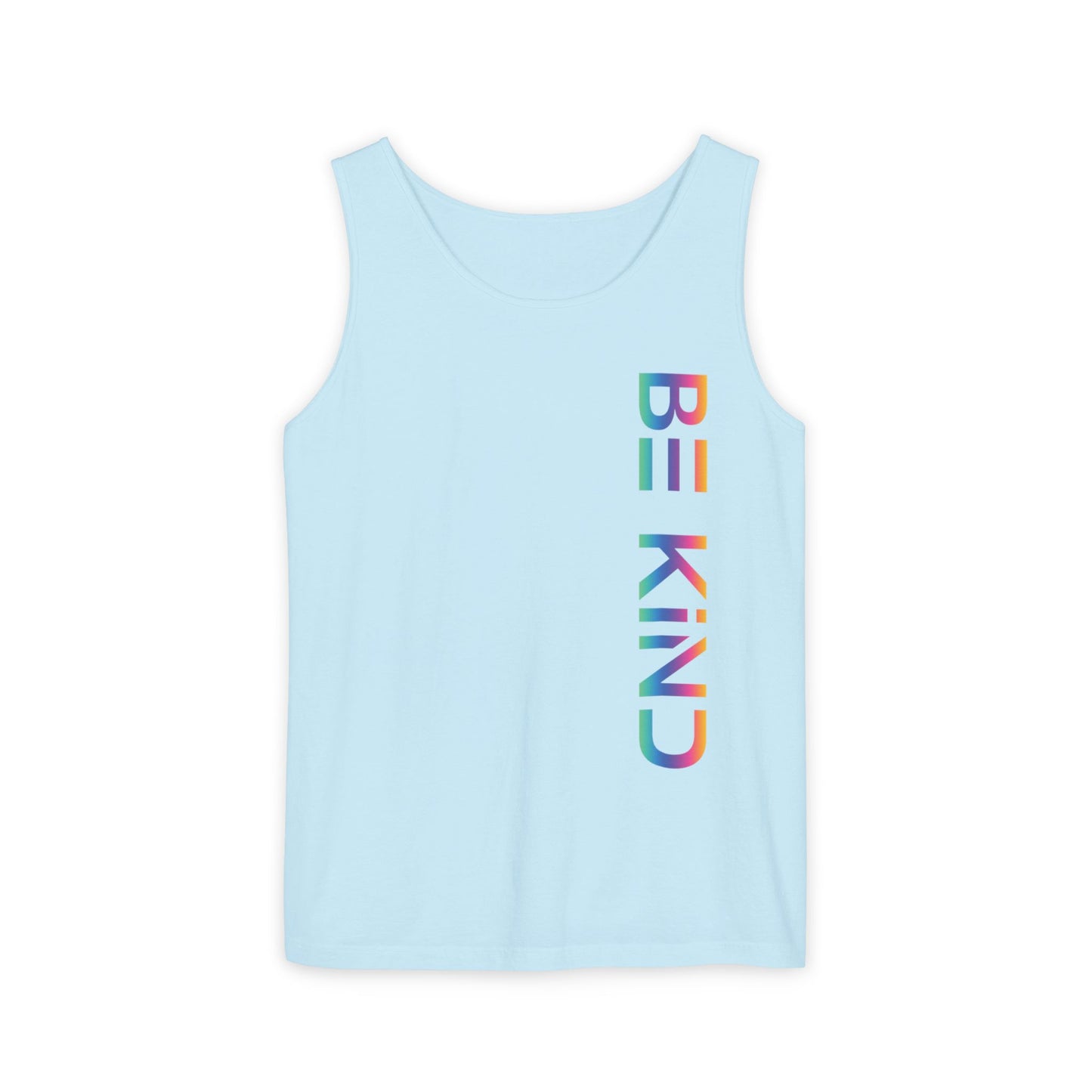 Be Kind Neon Tank Top - Front and Back Positivity Print