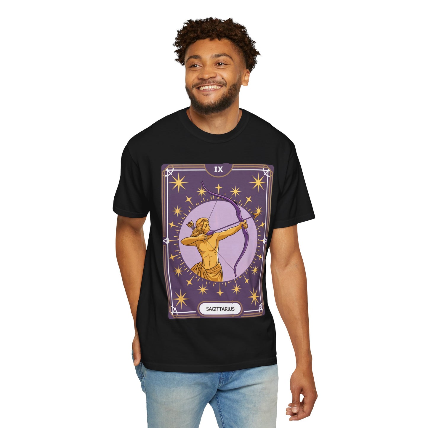 Sagittarius Archer Tarot Tee - Adventurous Centaur Zodiac Graphic T-Shirt